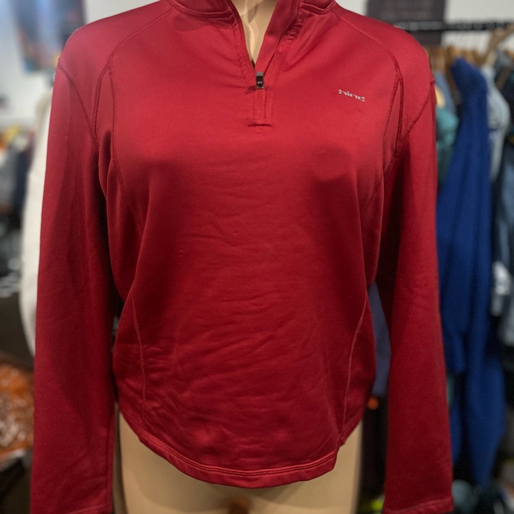 Hind Deep Red Long Sleeve Women's Top